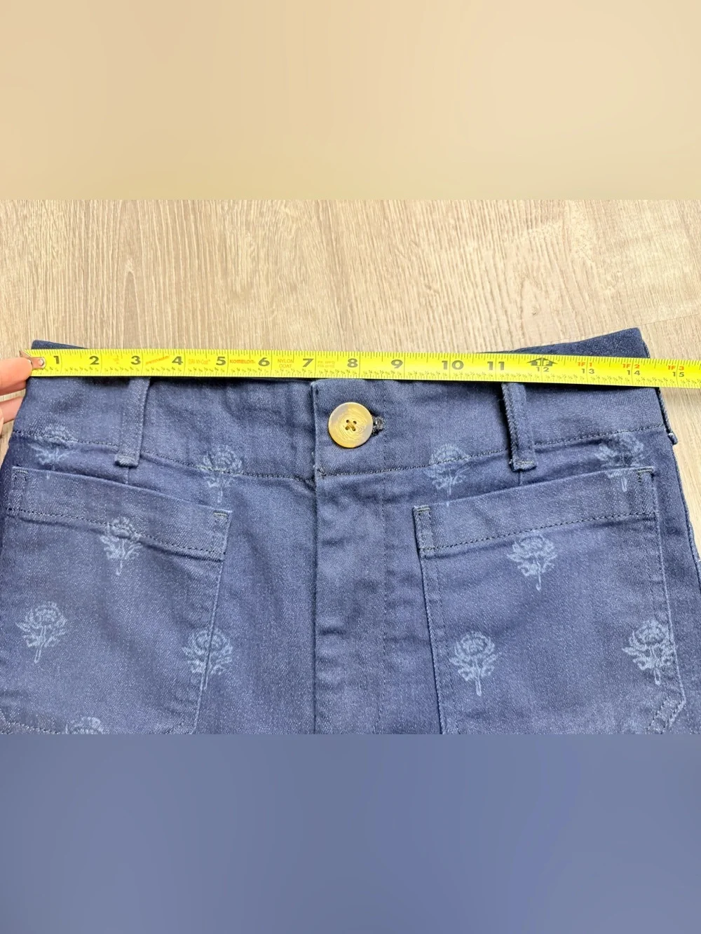 Maeve by Anthropologie The Colette Cropped Wide-Leg Floral Jeans 28P - Picture 5 of 10